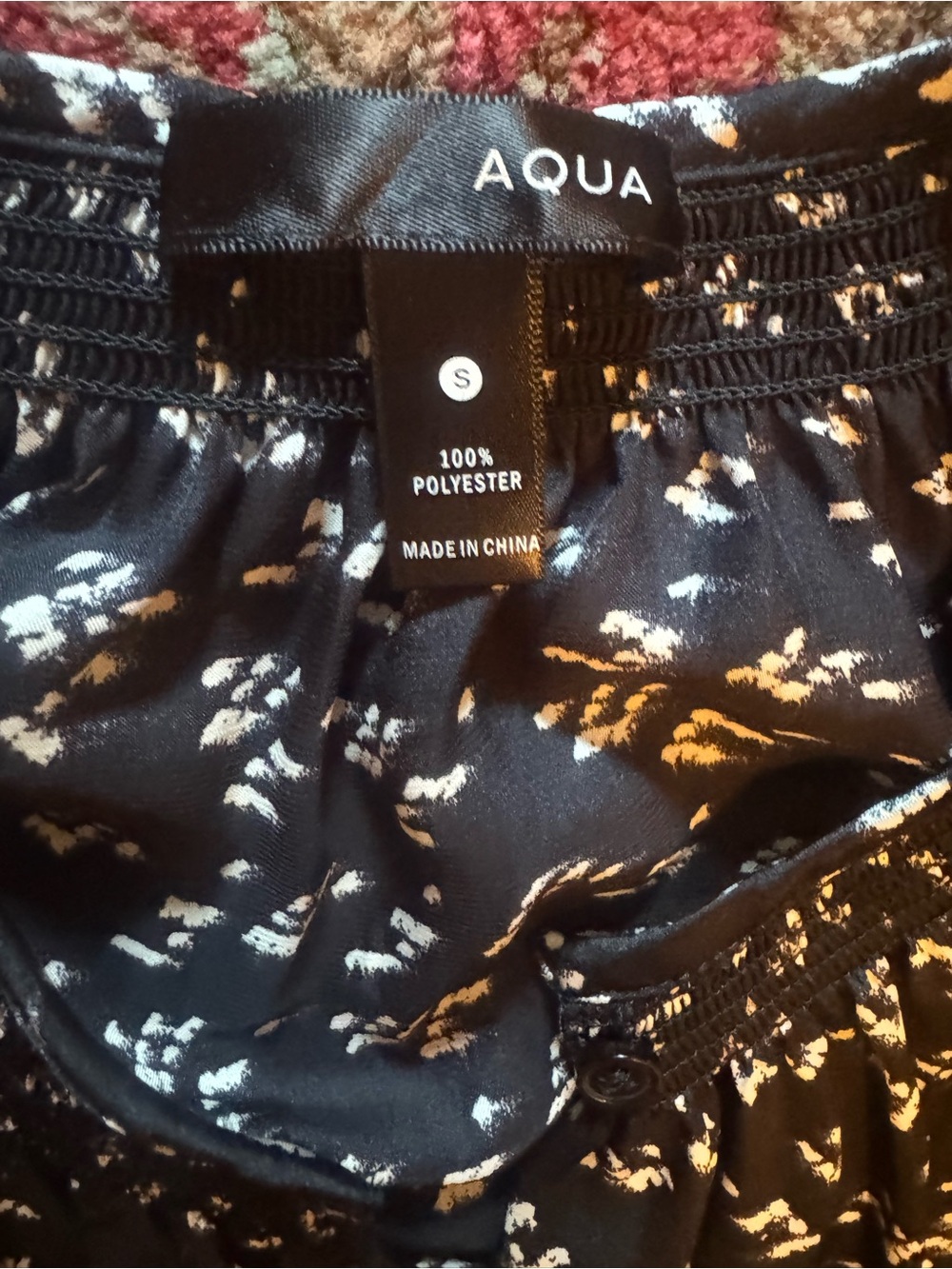 Aqua Black Printed Dress Shirt - Picture 5 of 7
